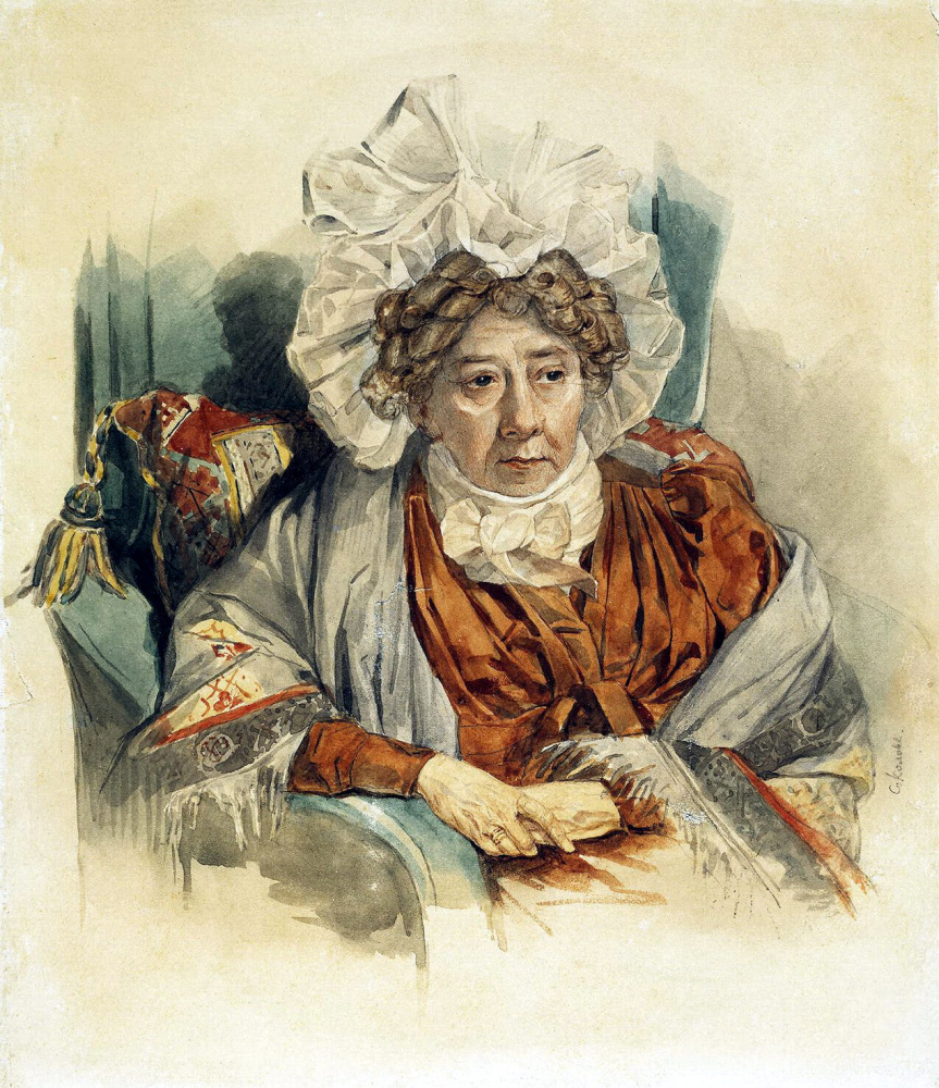 Petr Fedorovich Sokolov. Portrait Of Natalia Kirillovna Zagryazhskaya