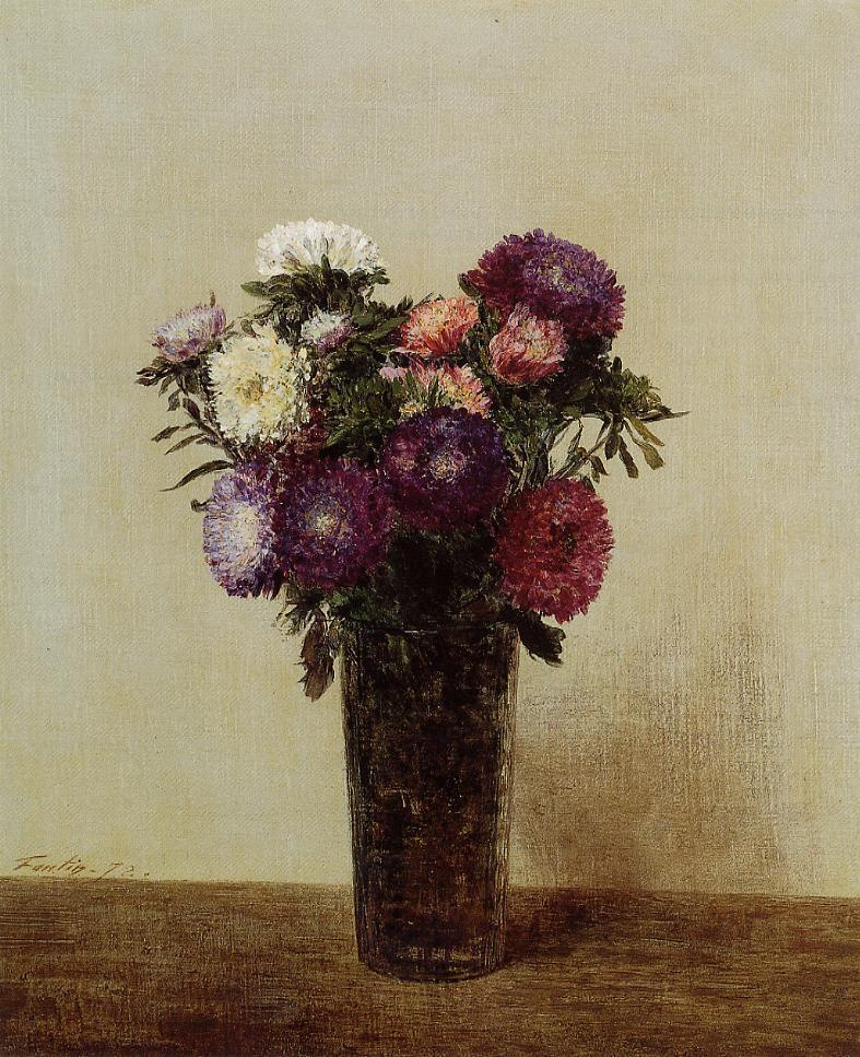 Henri Fantin-Latour. Asters in a vase