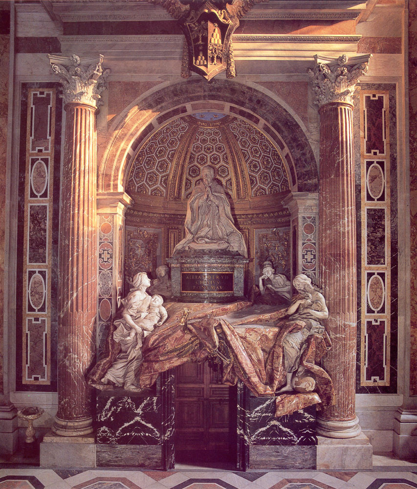 Gian Lorenzo Bernini. Tomb of Pope Alexander VII