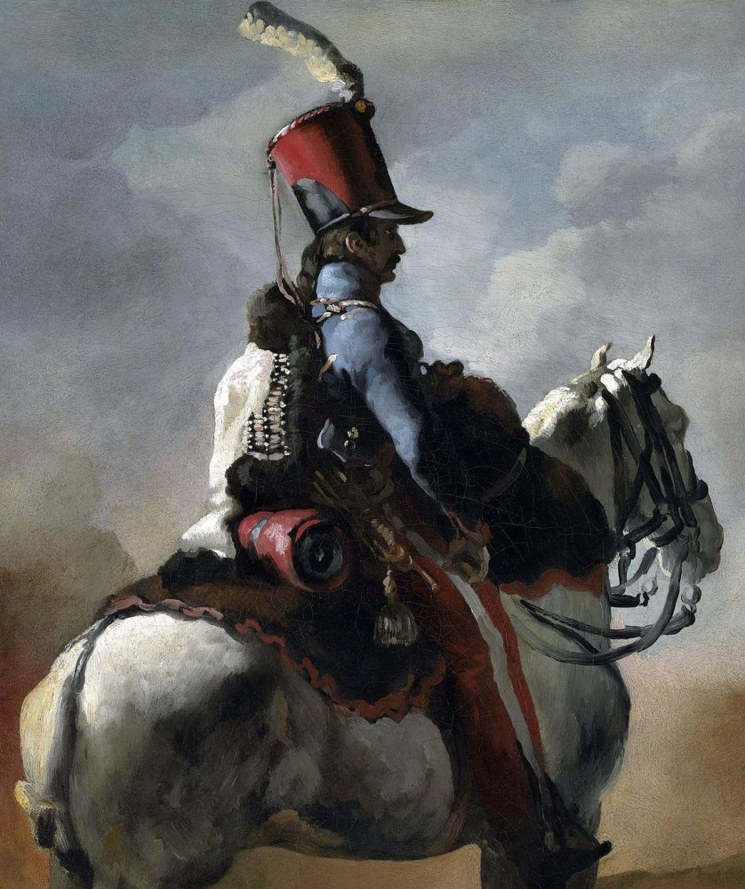 Théodore Géricault. Hussar-trumpeter. Fragment