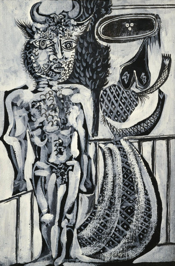 Пабло Пикассо. Минотавр и женщина