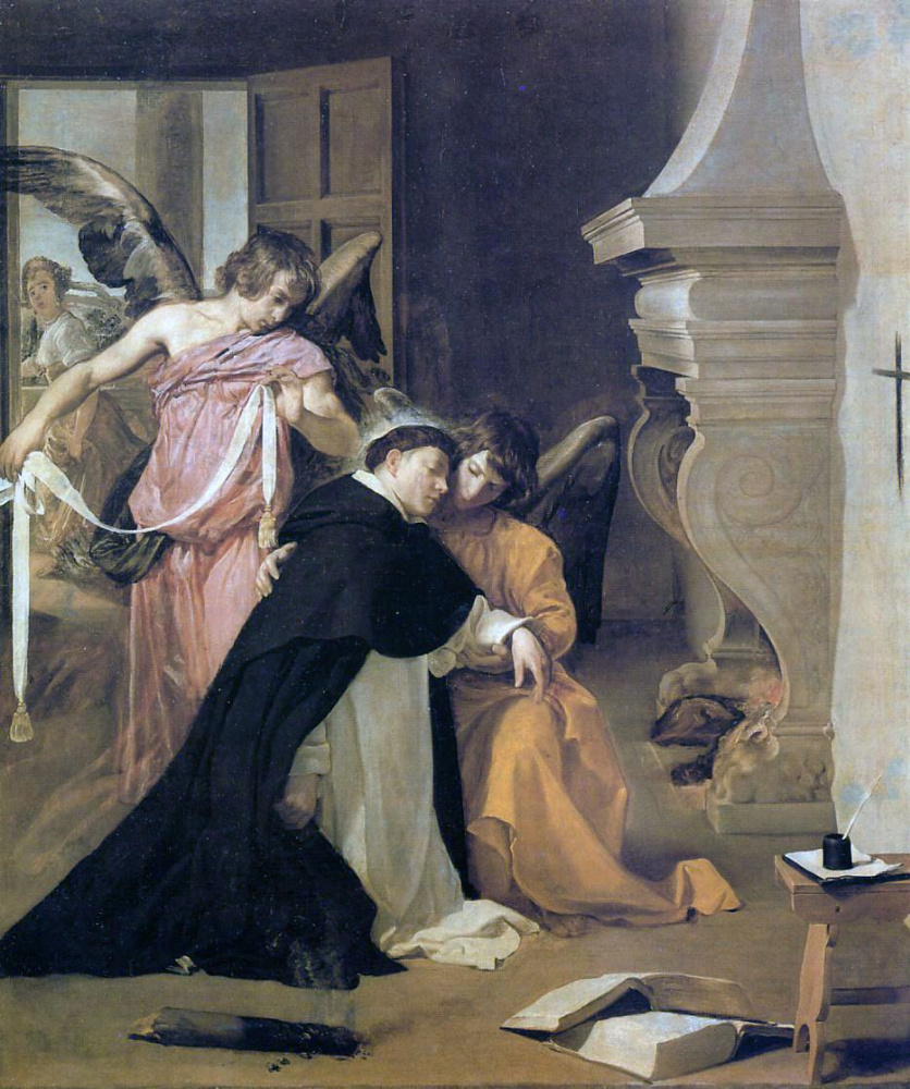 Diego Velazquez. The temptation of St. Thomas Aquinas