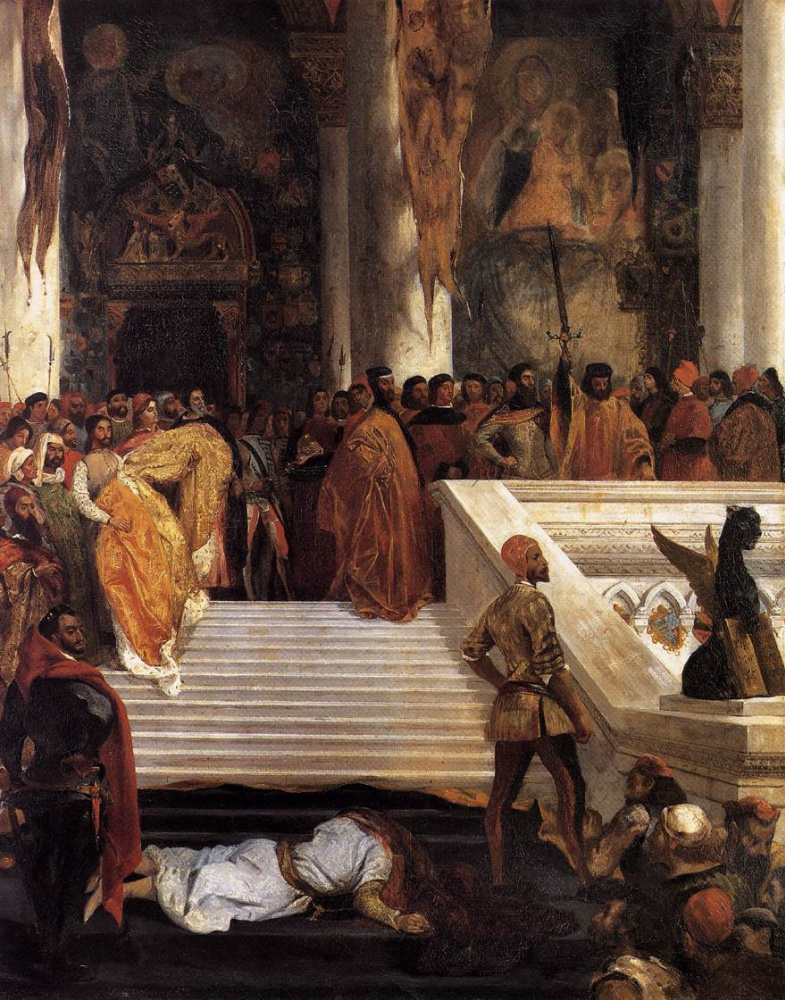 Eugene Delacroix. The execution of Doge Marino Faliero