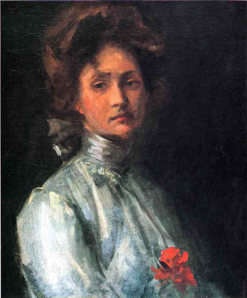 William Merritt Chase. Portrait of a young woman