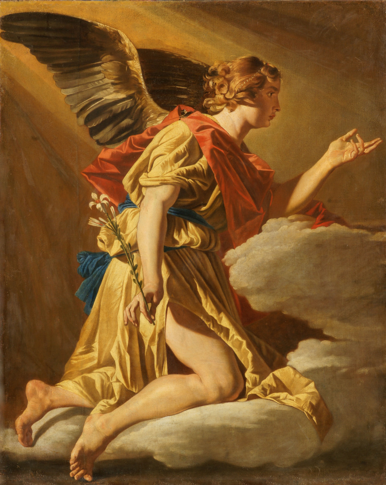Matthias Stomer. The Annunciation. Archangel Gabriel
