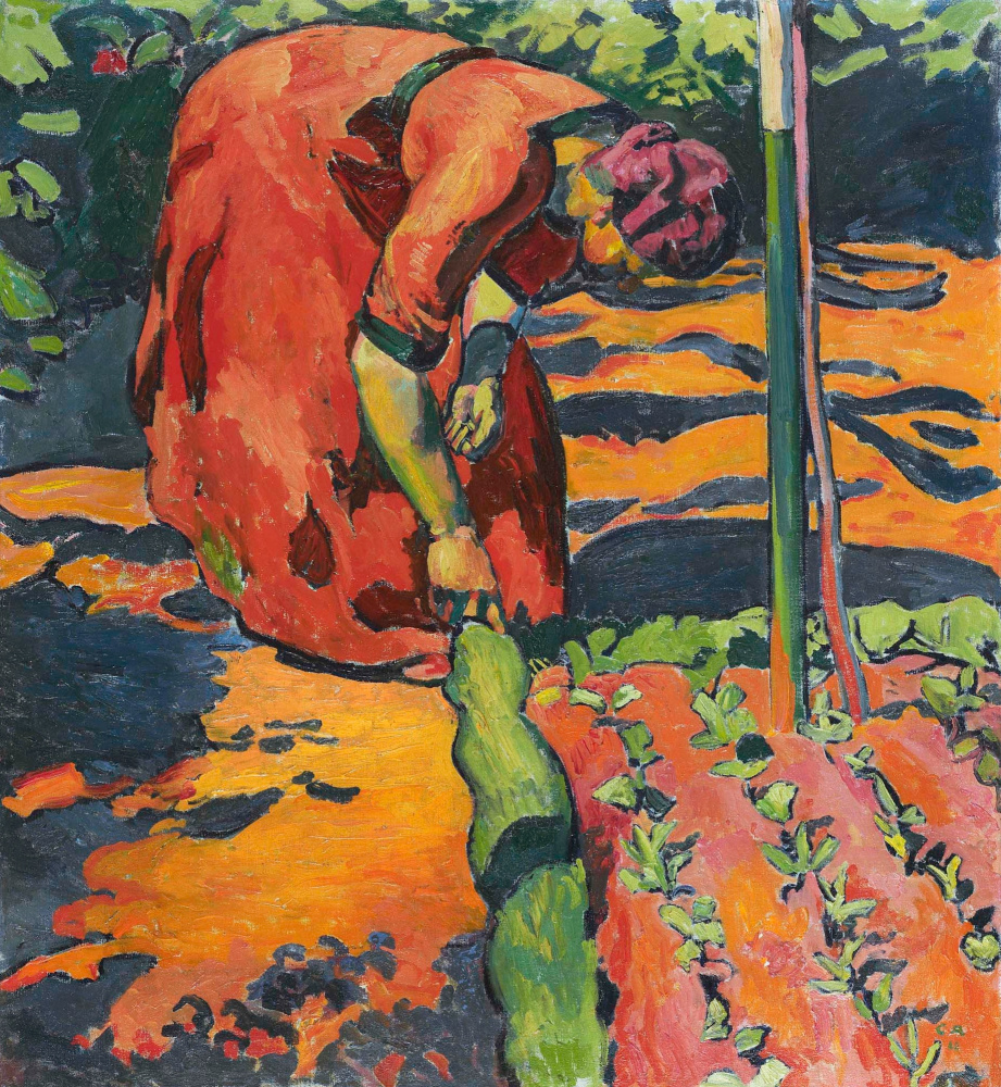 Cuno Amiet. La mujer en la huerta