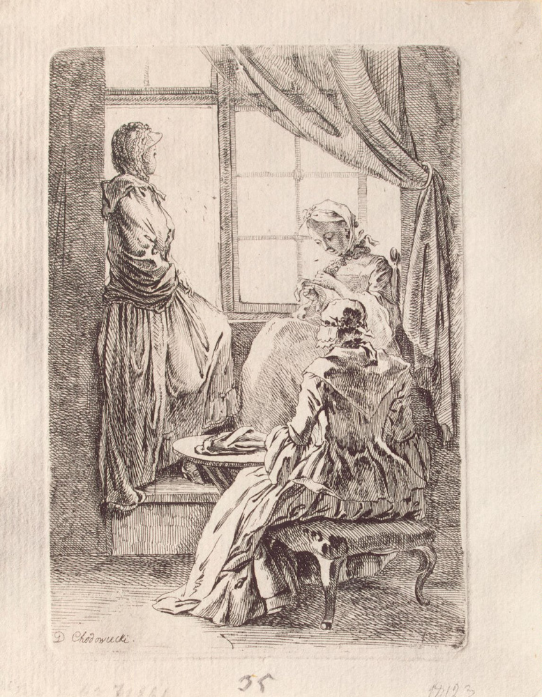 Daniel Nicholas Hodowiecki. The three ladies at the window