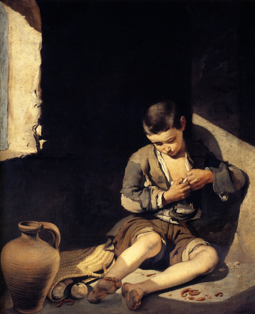 Bartolomé Esteban Murillo. The little beggar (Lousy)