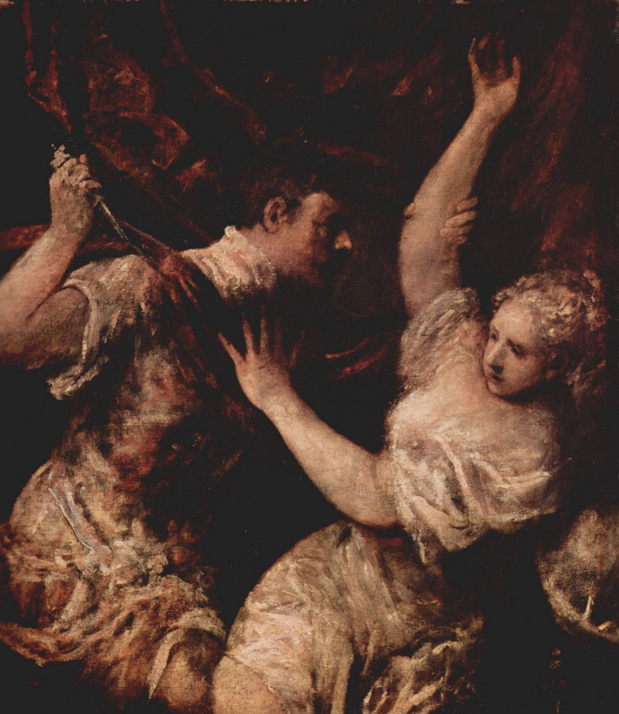 Titian Vecelli. Tarquinius and Lucretia