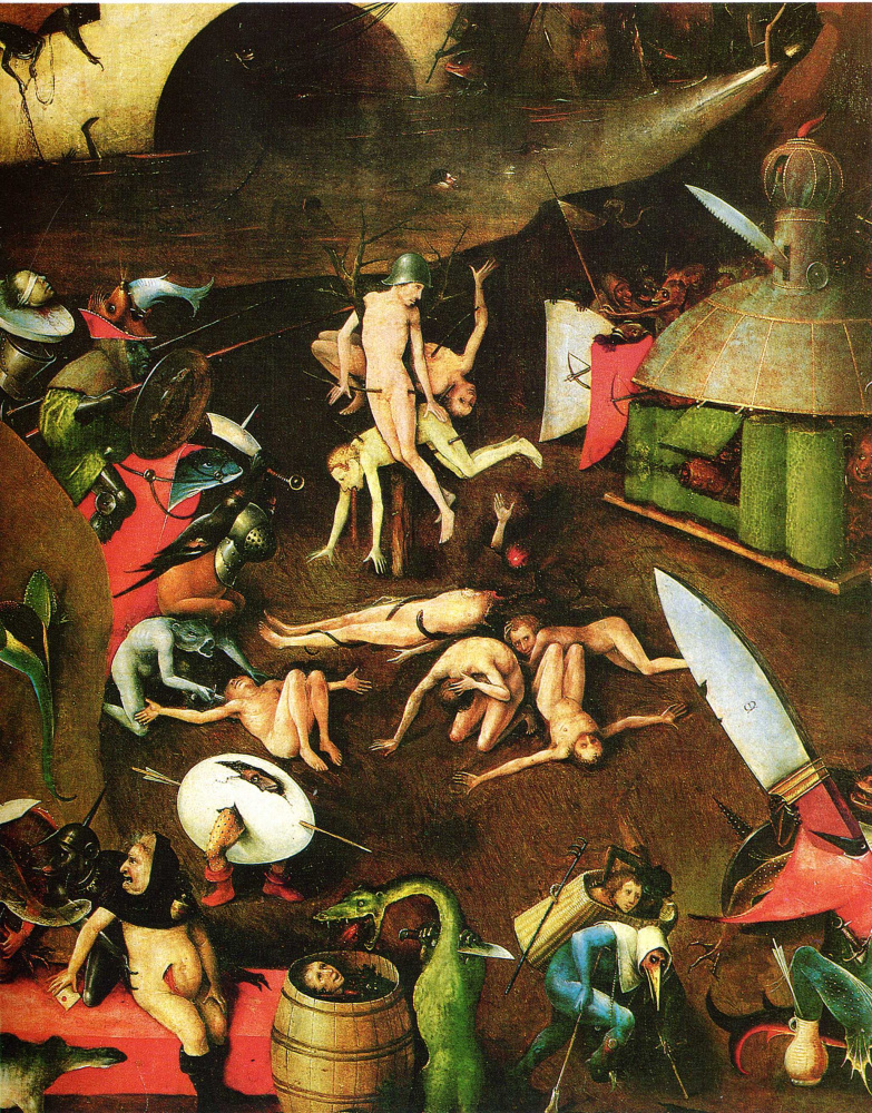 Hieronymus Bosch. Judgment. The Central part of the triptych. Fragment