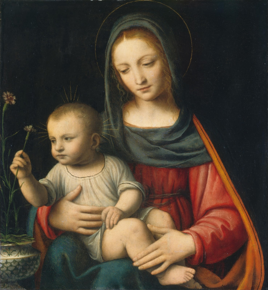 Bernardino Luini. Madonna avec des œillets