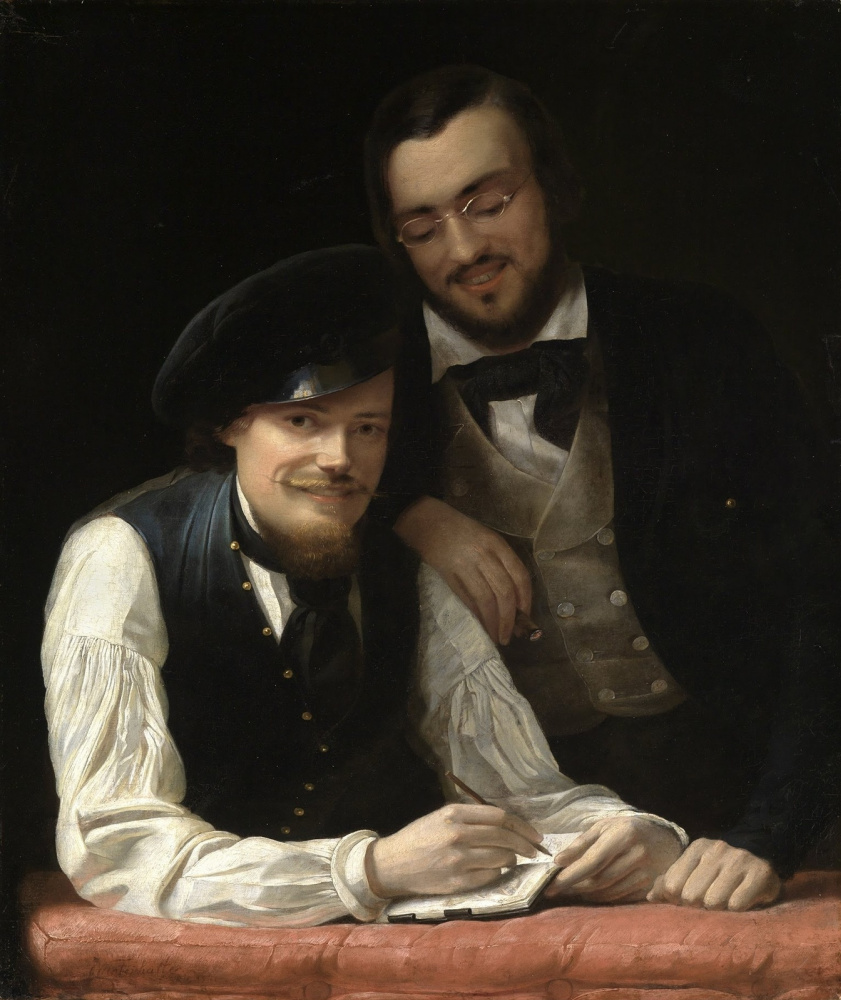 Franz Xaver Winterhalter. Selfportrait with his brother Hermann