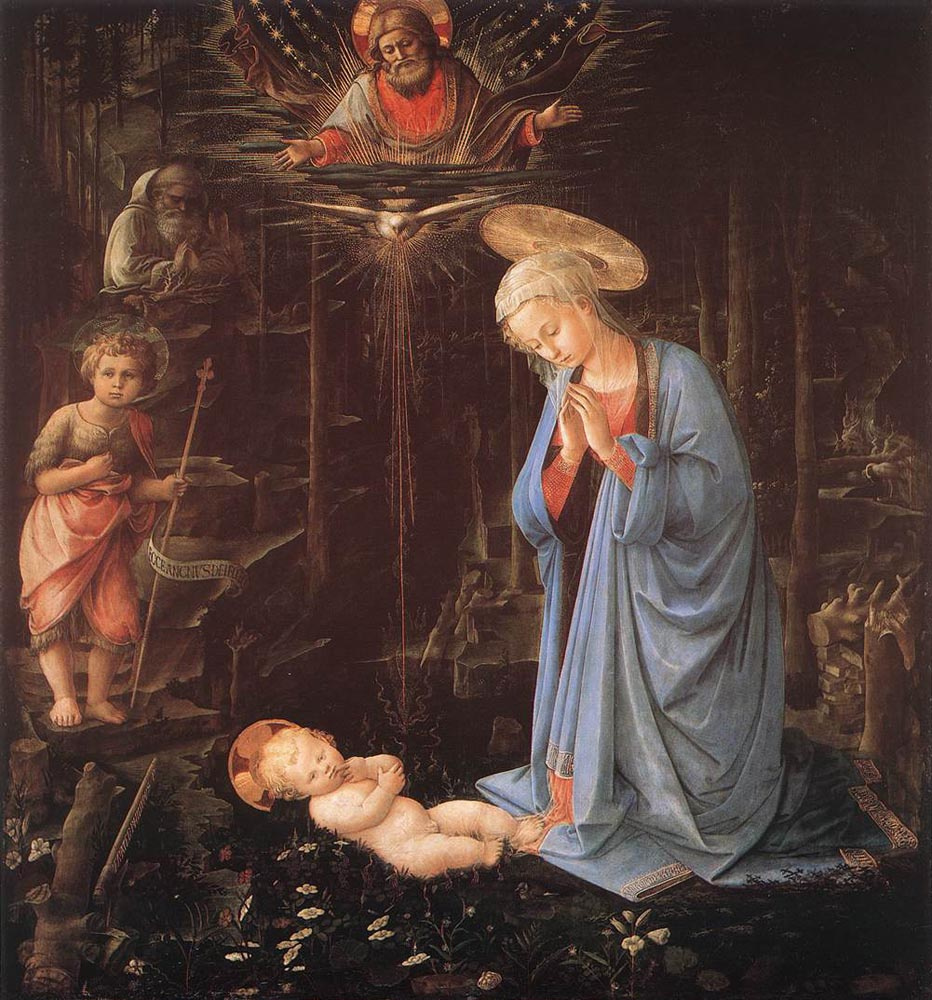 Fra Filippo Lippi. Madonna in the forest