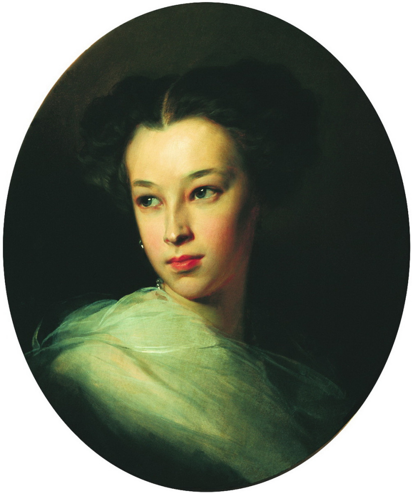 Ivan Kuzmich Makarov. Portrait of N. A. Pushkina. 1849