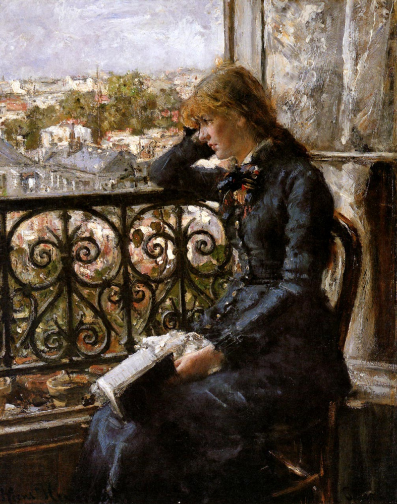 Hans Heyerdahl. The girl on the balcony