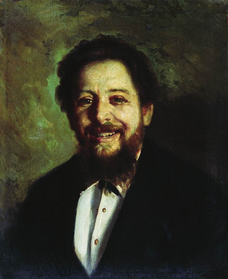 Nikolai Vasilyevich Nevrev. Portrait of a laughing man.