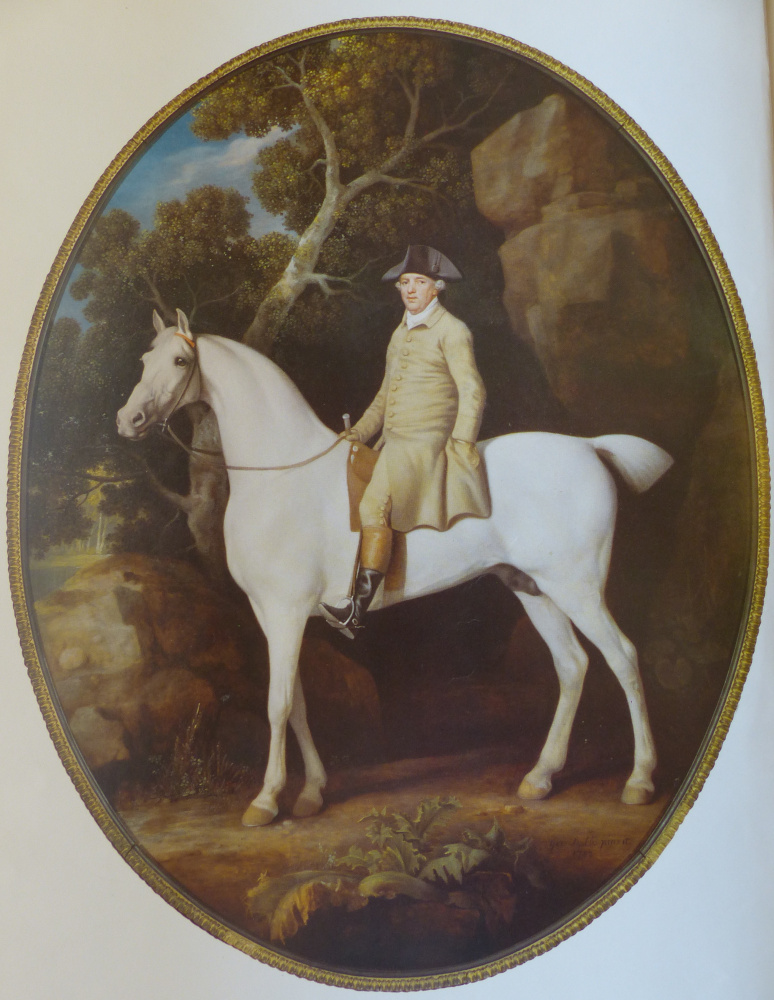 George Stubbs. Self portrait on a horse