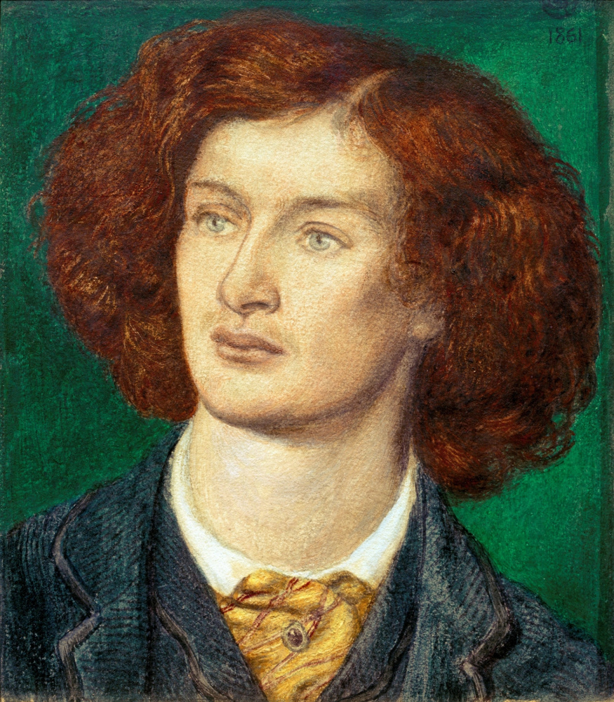 Dante Gabriel Rossetti. Portrait of Algernon Charles Swinburne