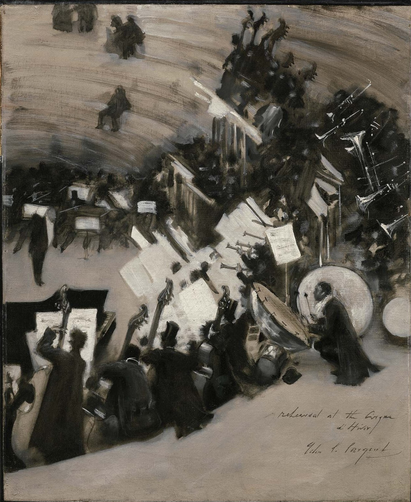 John Singer Sargent. Orchestra rehearsal of Jules Etienne Bastard