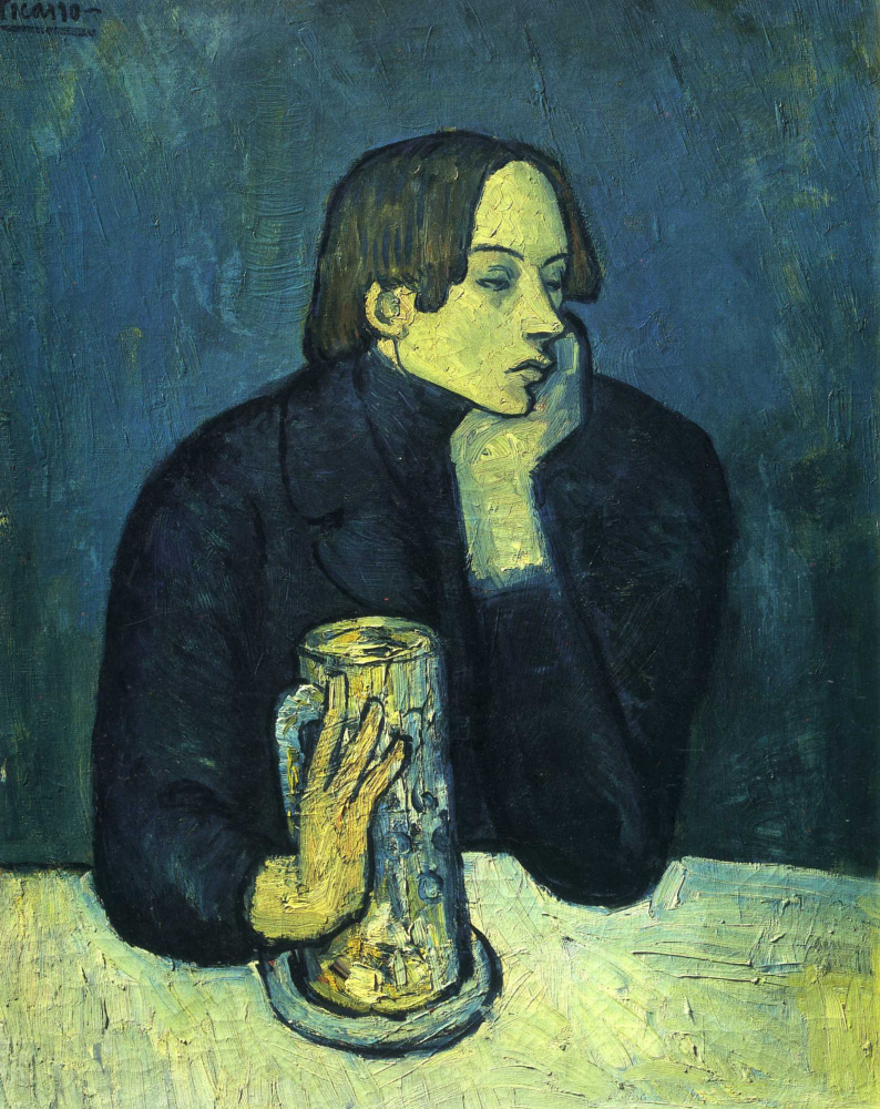 Pablo Picasso. The Glass of Beer (Portrait of the Poet Sabartés)