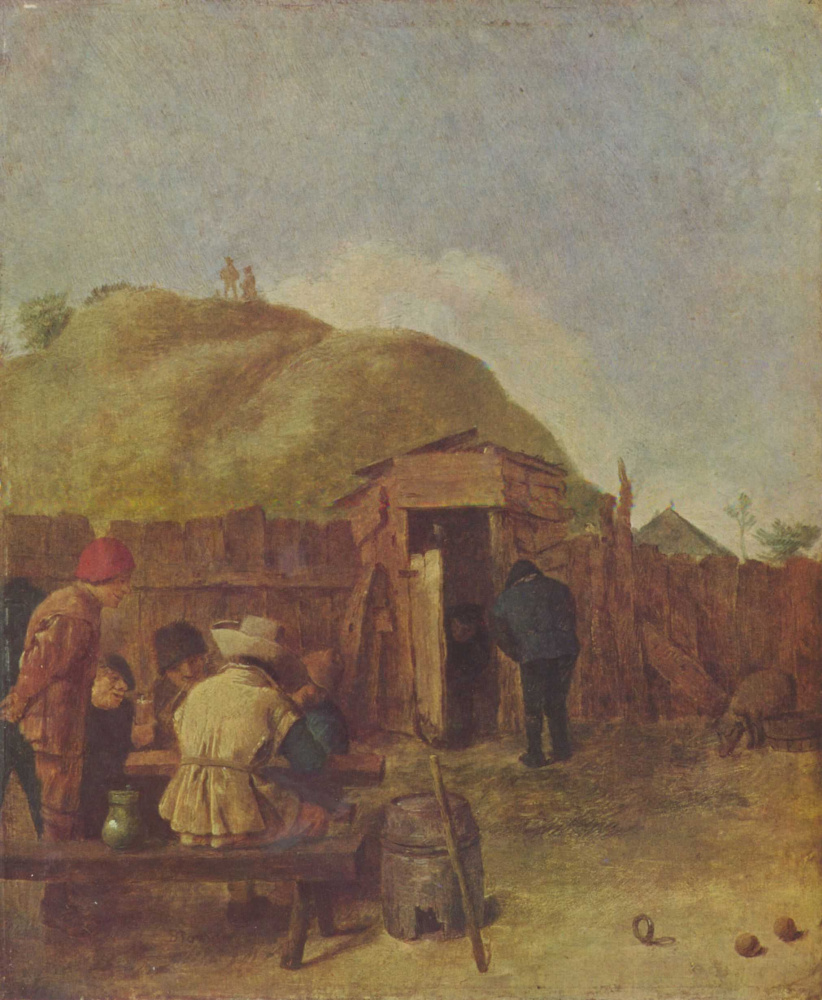 Adriaen Brouwer. Drunks in the yard