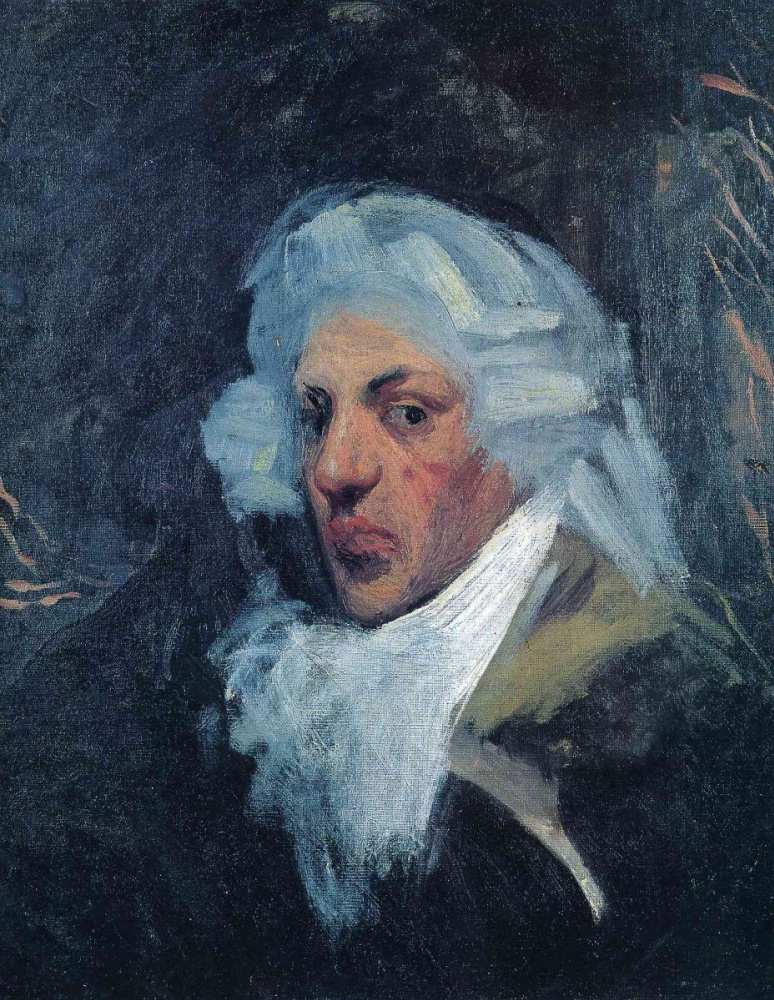 Pablo Picasso. Self-portrait in a wig
