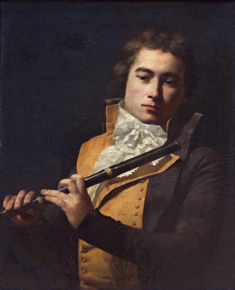 Jacques-Louis David. Portrait of flutist françois Devenne