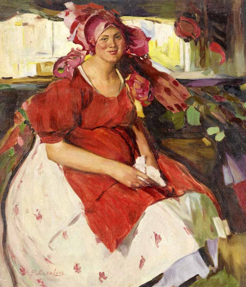 Filipp Andreevich Malyavin. Woman in red apron