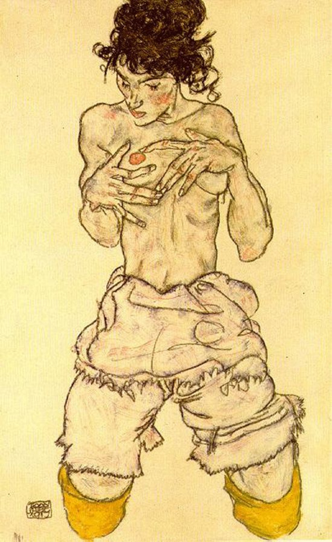 Nude, XX, 28×45 cm by Egon Schiele: History, Analysis & Facts | Arthive