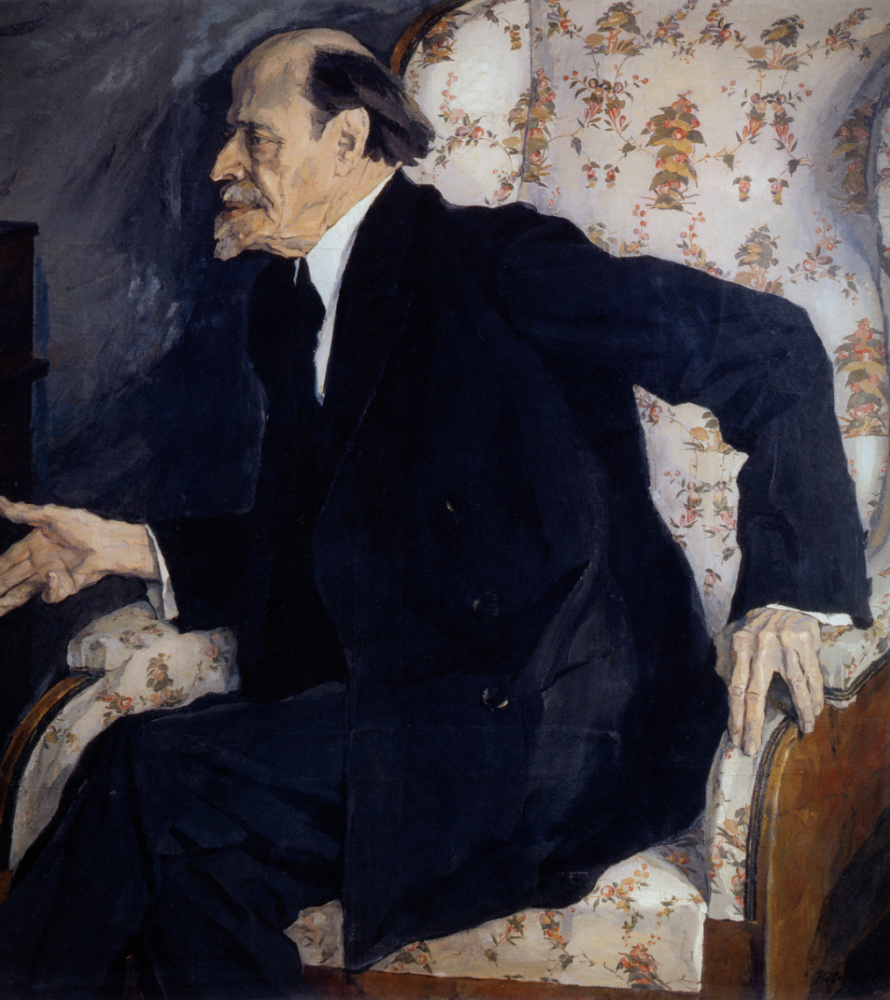 Pavel Dmitrievich Korin Russia 1892 - 1967. Portrait of the artist M. V. Nesterov. State Tretyakov Gallery, Moscow