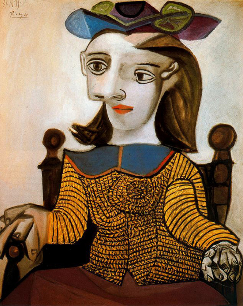 Pablo Picasso. Yellow shirt. Dora Maar