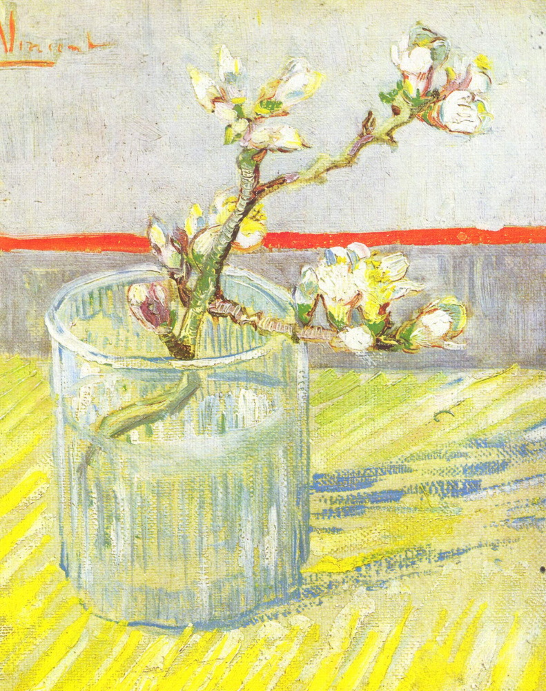 Vincent van Gogh. Blossoming Almond Branch in a Glass