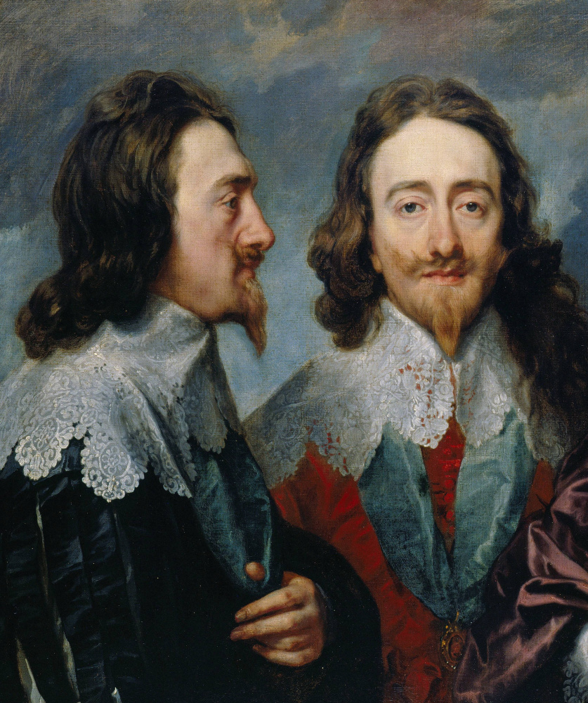 Anthony van Dyck. Triple portrait of Charles I, king of England (detail)