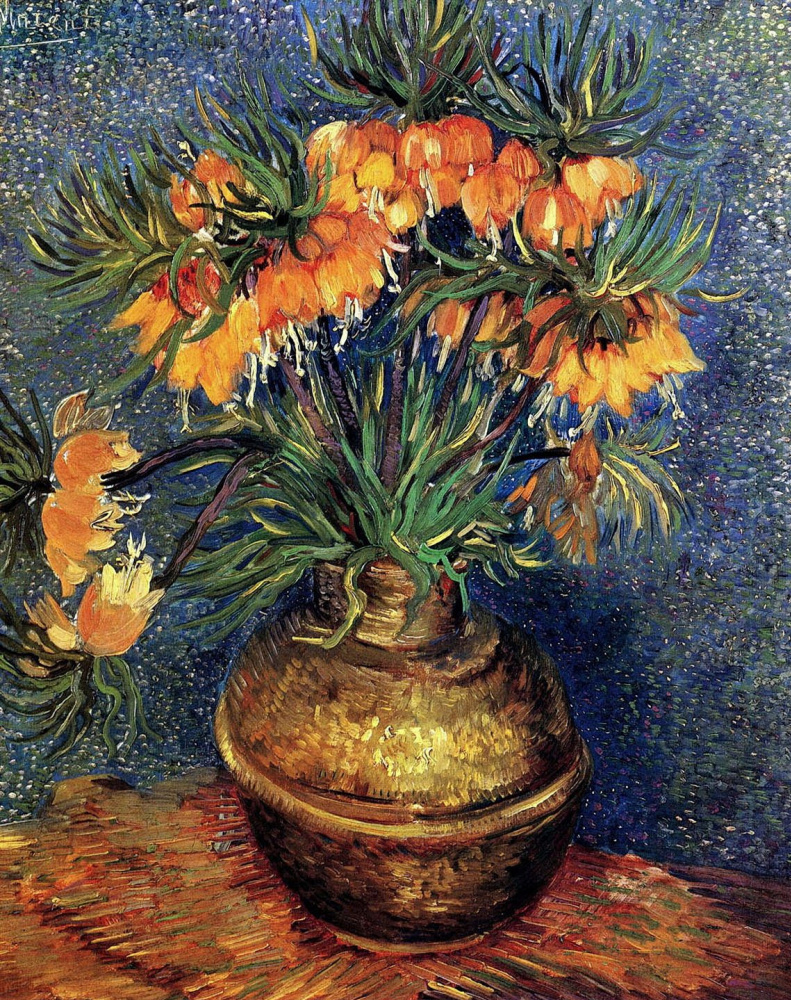 Vincent van Gogh. Flowers in copper vase