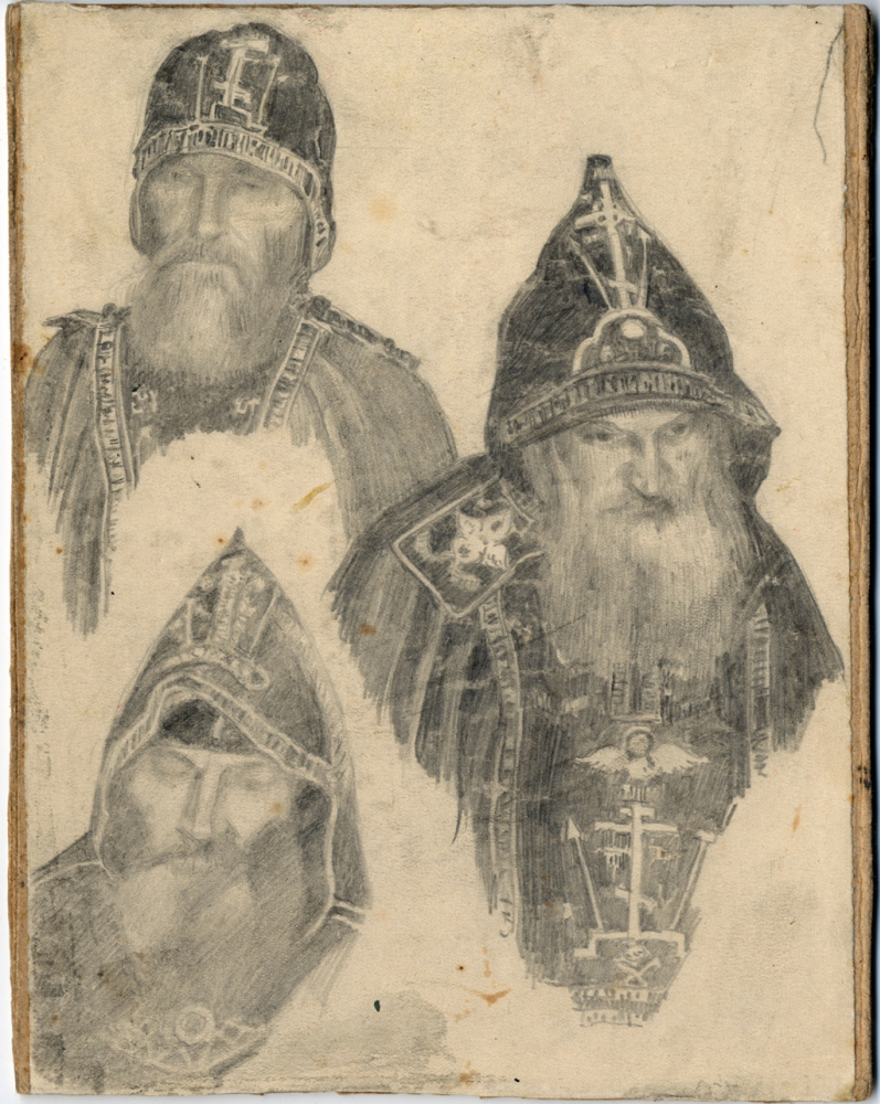 Mikhail Vasilyevich Nesterov. Three schema-monks