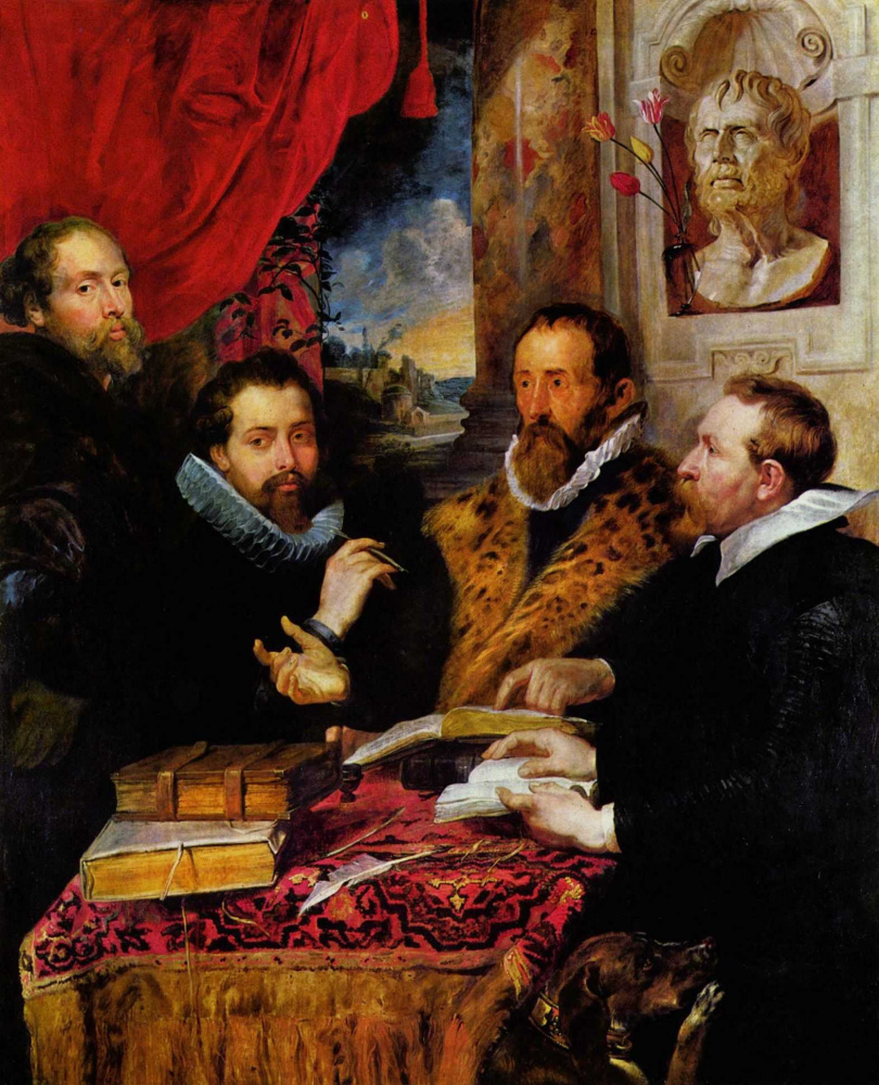 Peter Paul Rubens. Four of the philosopher, from left to right: Rubens, his brother Philipp, the scholar Lipsius and his pupil Jan van der Auwera