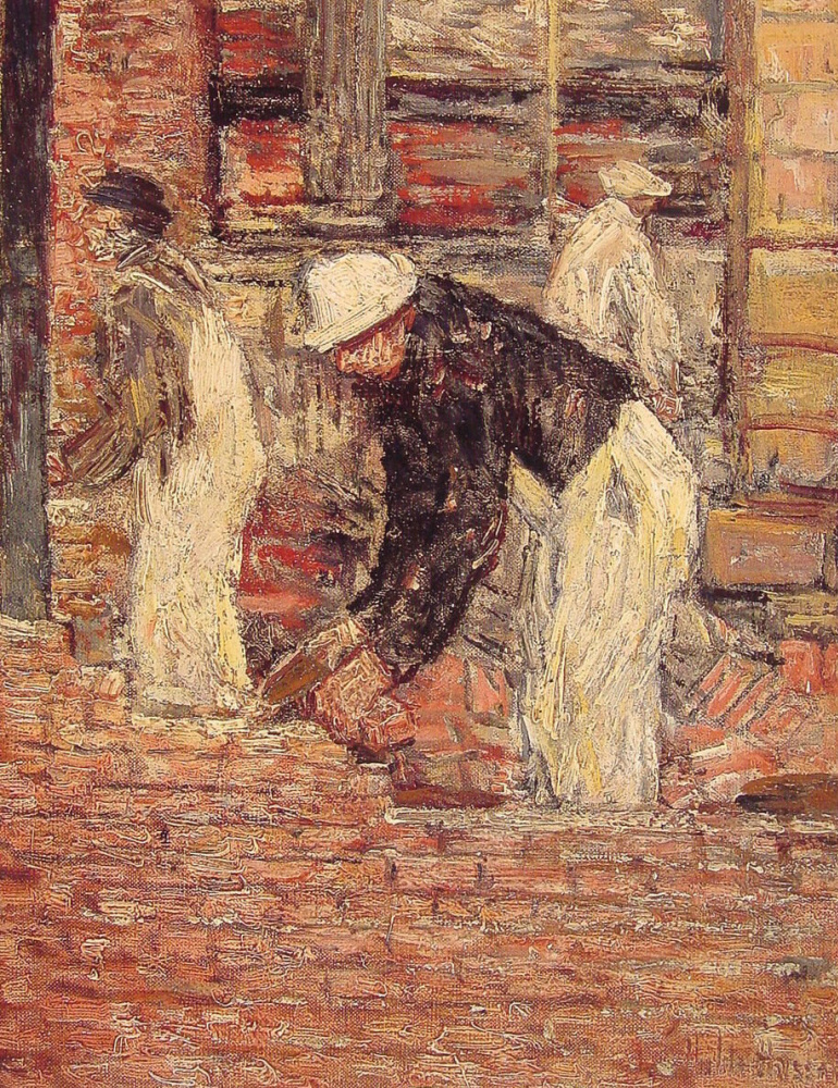 Childe Hassam. The bricklayers