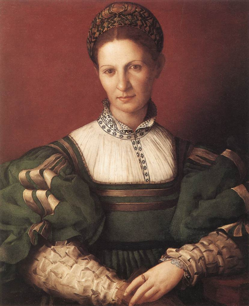 Agnolo Bronzino. Portrait of a lady in green