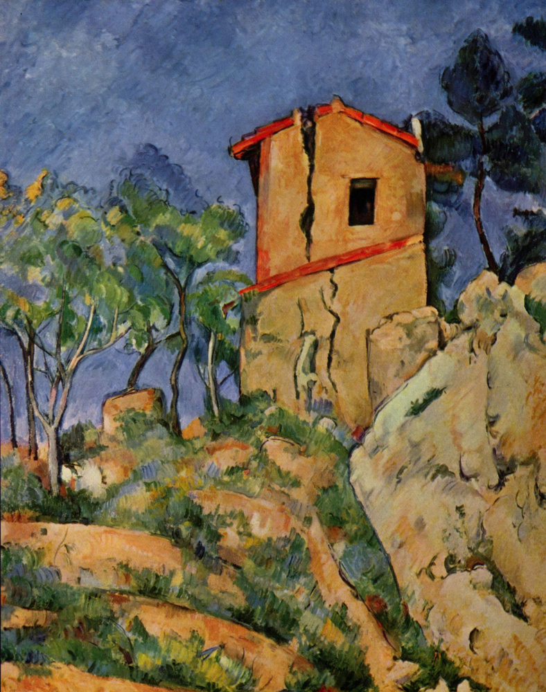 Paul Cezanne. House with cracks in the walls
