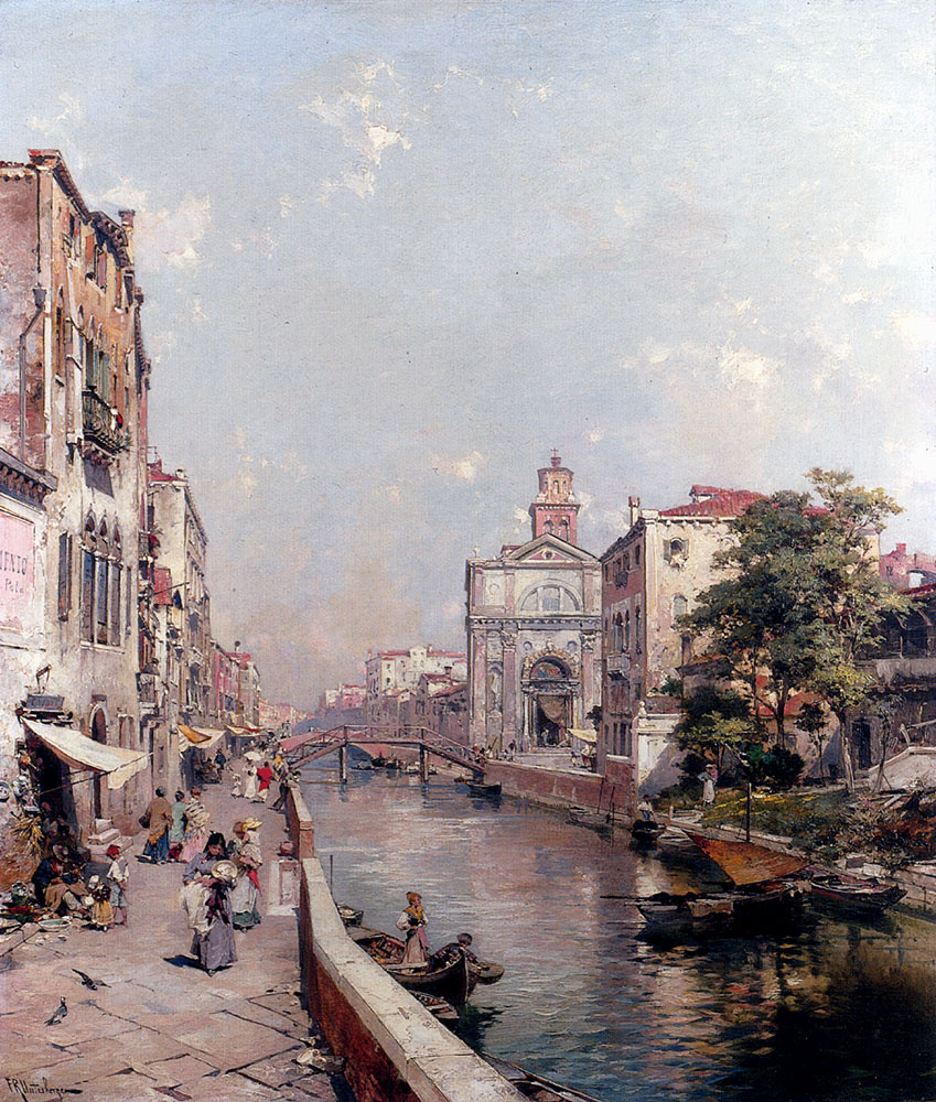 Franz Richard Unterberger. Rio San Geronimo, Venezia