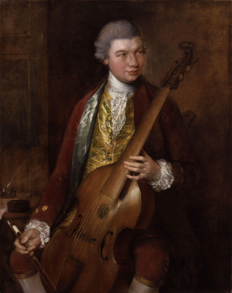 Thomas Gainsborough. Portrait of the composer Carl Friedrich Abel with his viola da Gamba