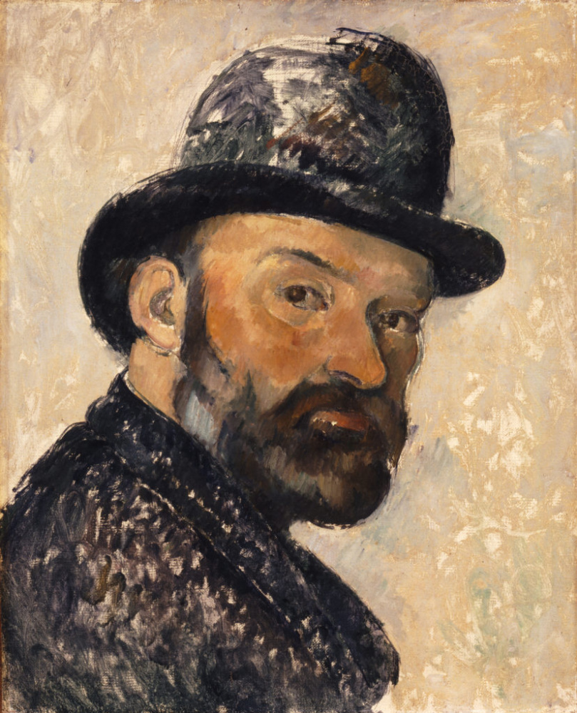 Paul Cezanne. Self-portrait in bowler hat