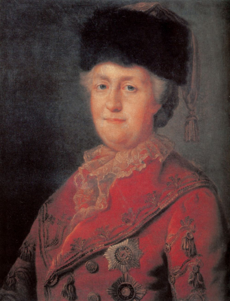 Michael Shibanov. Portrait of Catherine II in a travelling dress