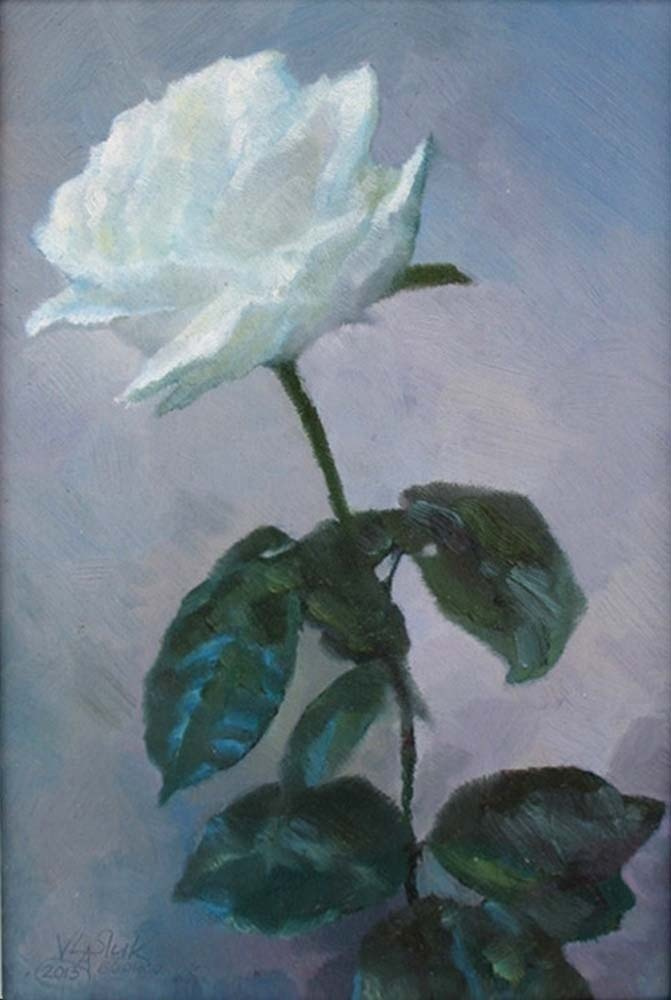 Alexander Ivanovich Vlasyuk. White rose