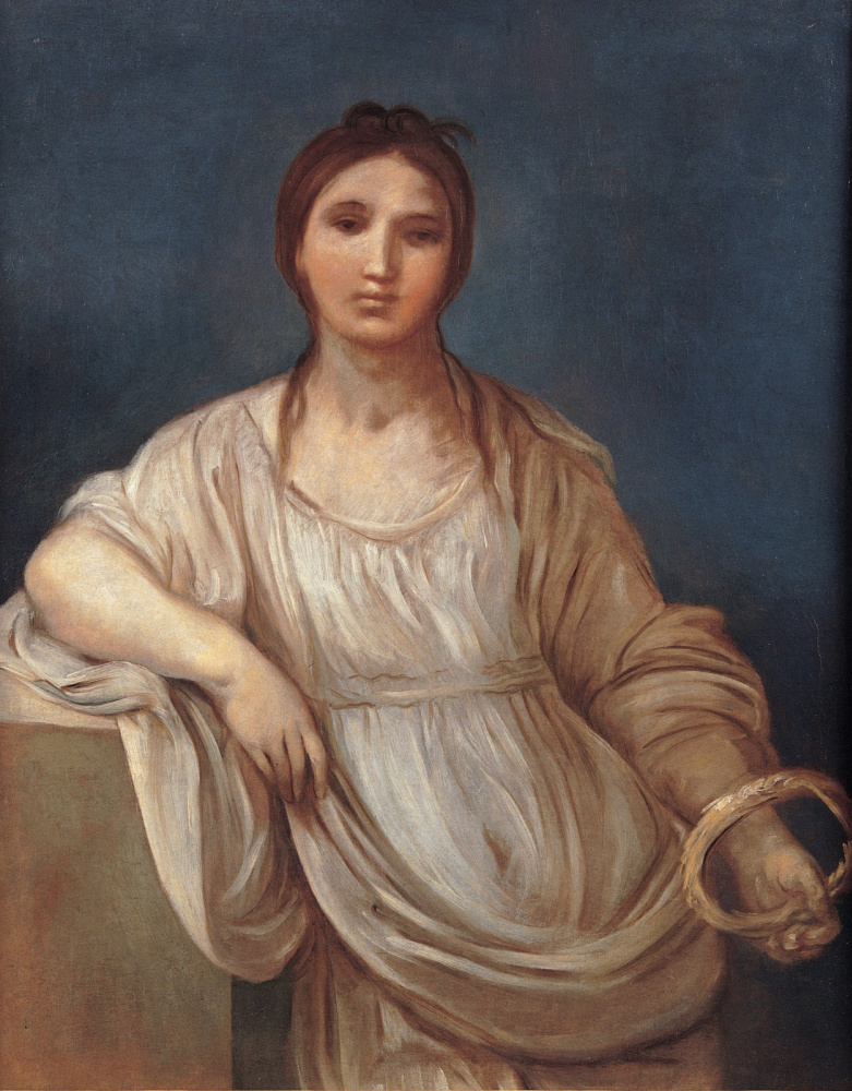 雷尼·圭多（Guido Reni）. 一个戴着王冠的女孩的画像