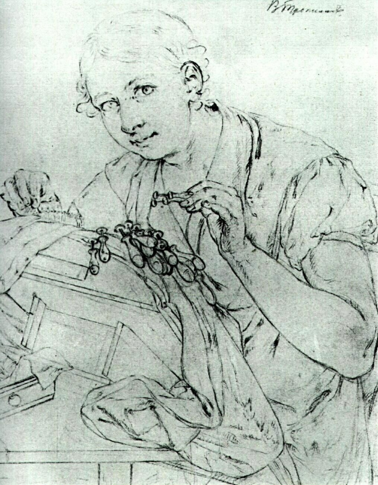 Vasily Tropinin. Lacemaker. Sketch for the eponymous painting