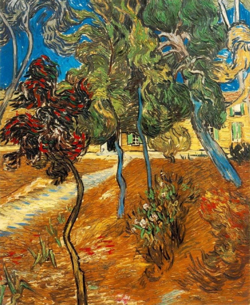 Vincent van Gogh. The trees in the garden of the hospital