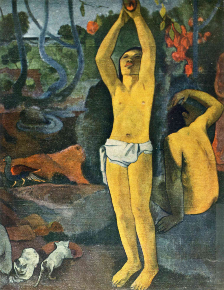 Paul Gauguin. Where did we come from? Who are we? Where are we going? Fragment