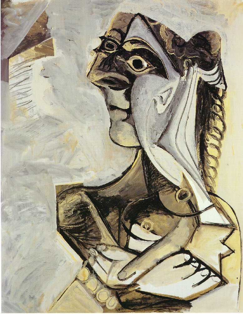 Pablo Picasso. A woman with a scythe (Jacqueline Roque)