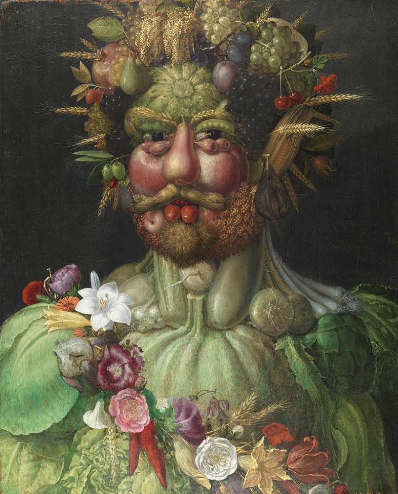 Giuseppe Arcimboldo. Vertumn. Portrait Emperor Rudolf II Vertumnus in the image